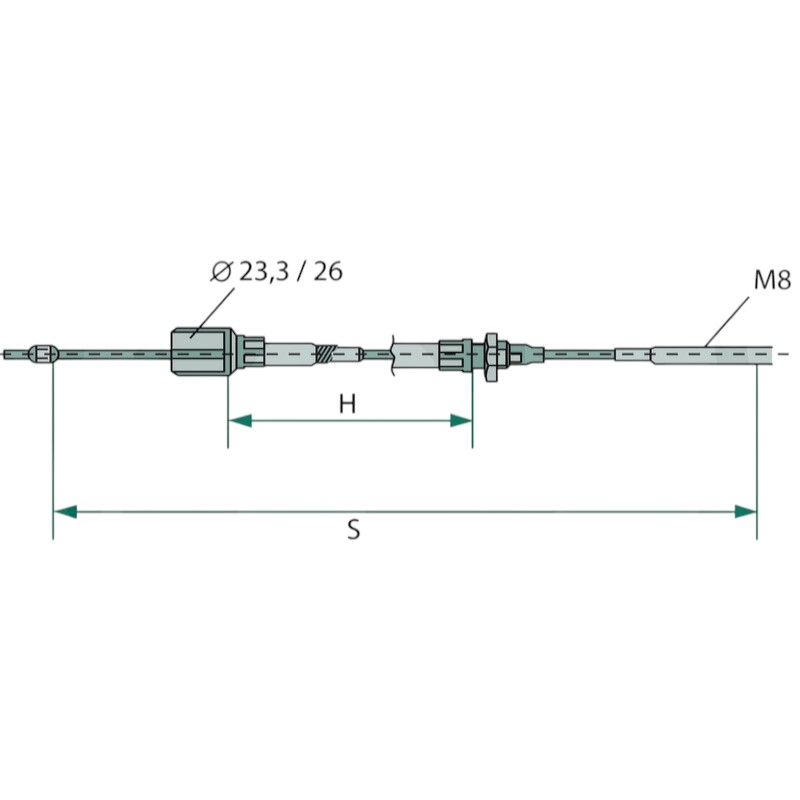 Brzdové lanko AL-KO 299709 pro přívěsy do 3,5 t, pouzdro 770 mm, lanko 980 mm