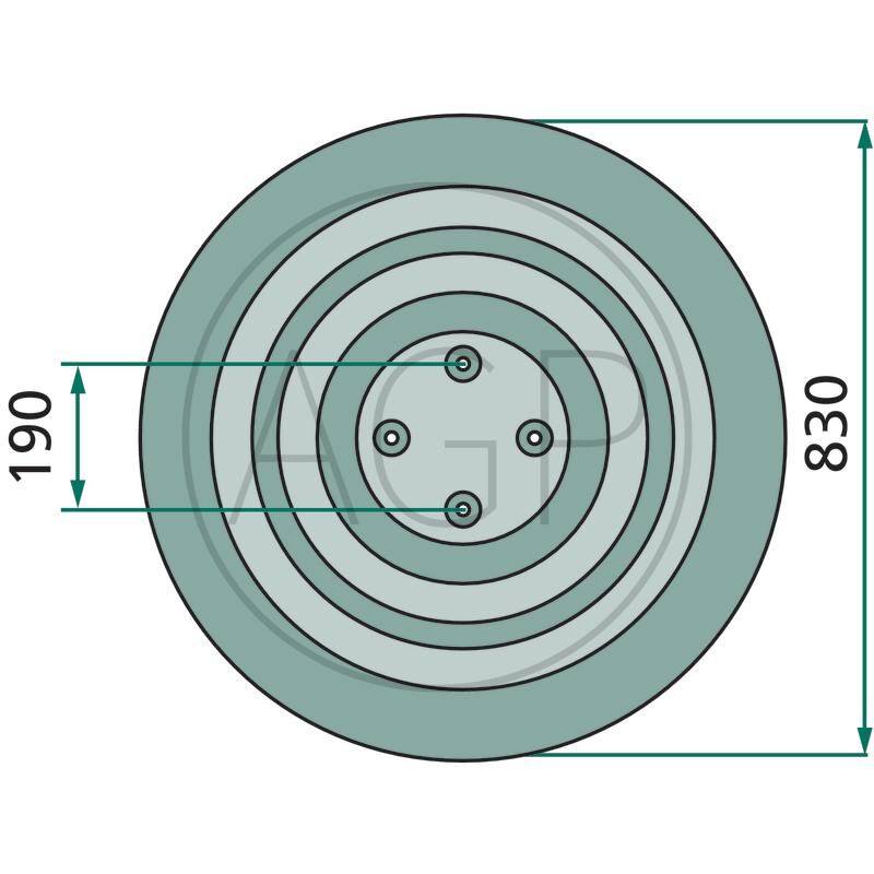 Kluzný talíř žacího stroje Galfré, na typy 185