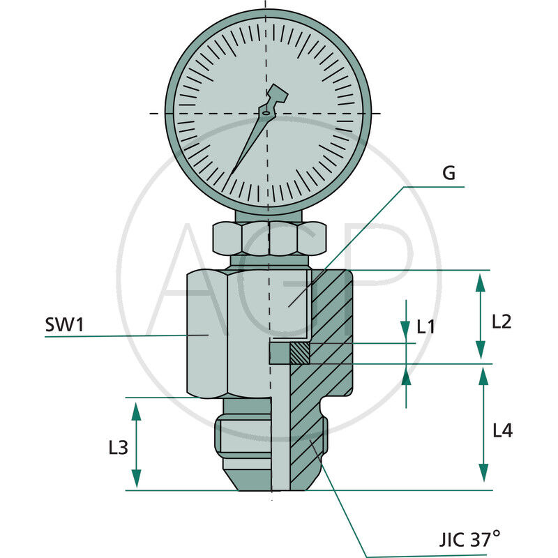 GAM 9/16 M-JIC x 1/4 M-BSP