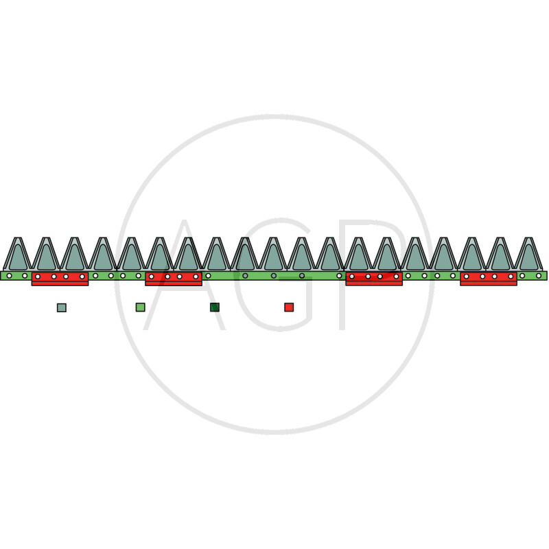 Nůž žací lišty ESM o délce 760 mm s počtem 15 čepelí, FL 1+2 / 4+5