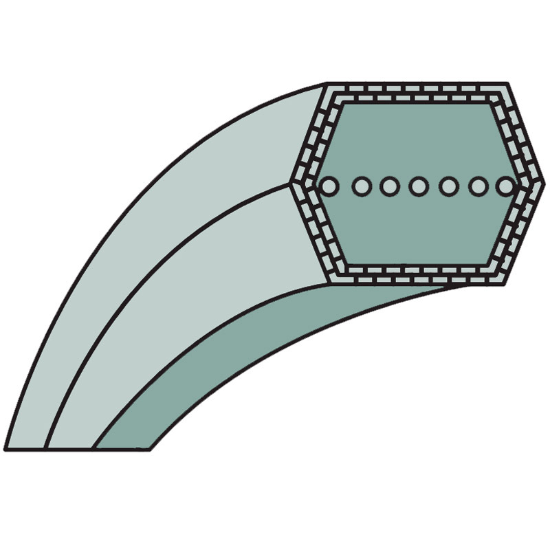 Klínový řemen šestihranný pro zahradní traktory MTD, Gutbrod a Columbia o rozměru 13 x 2235 Li
