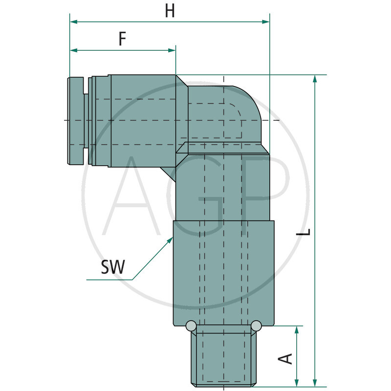 B-WEdl-10-3/8-KU Úhlové šroubení