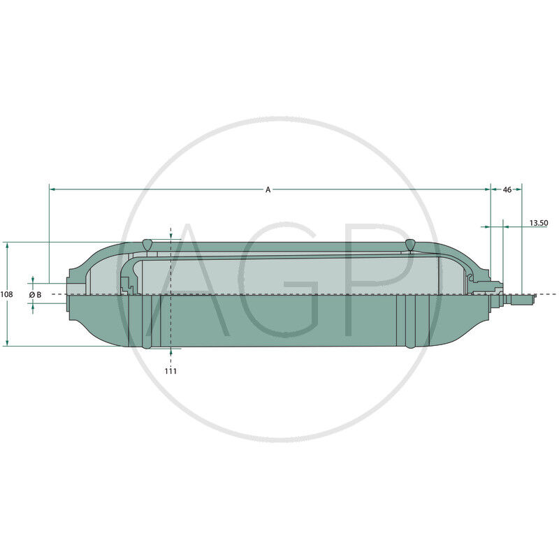 Tlakový membránový akumulátor ACSL 700 cm? G1/2