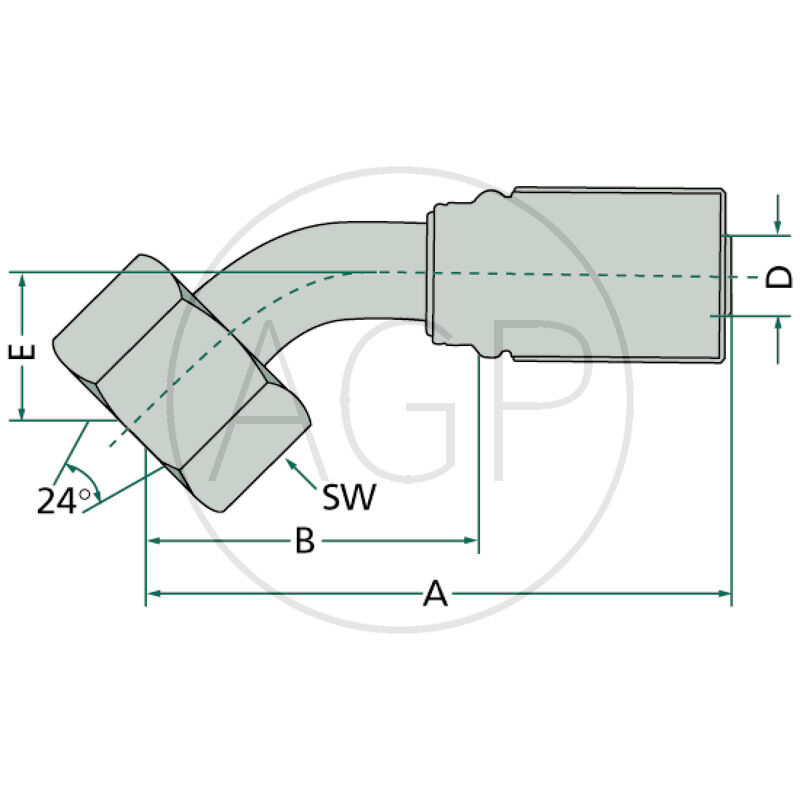 PNE 08 DKOL M18x1.5 45° (12L)