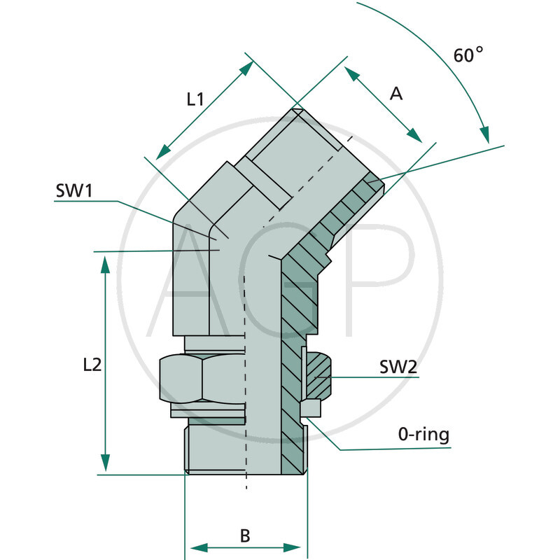 WAE 1/4 M-BSP x 1/4 M-BSP 45°