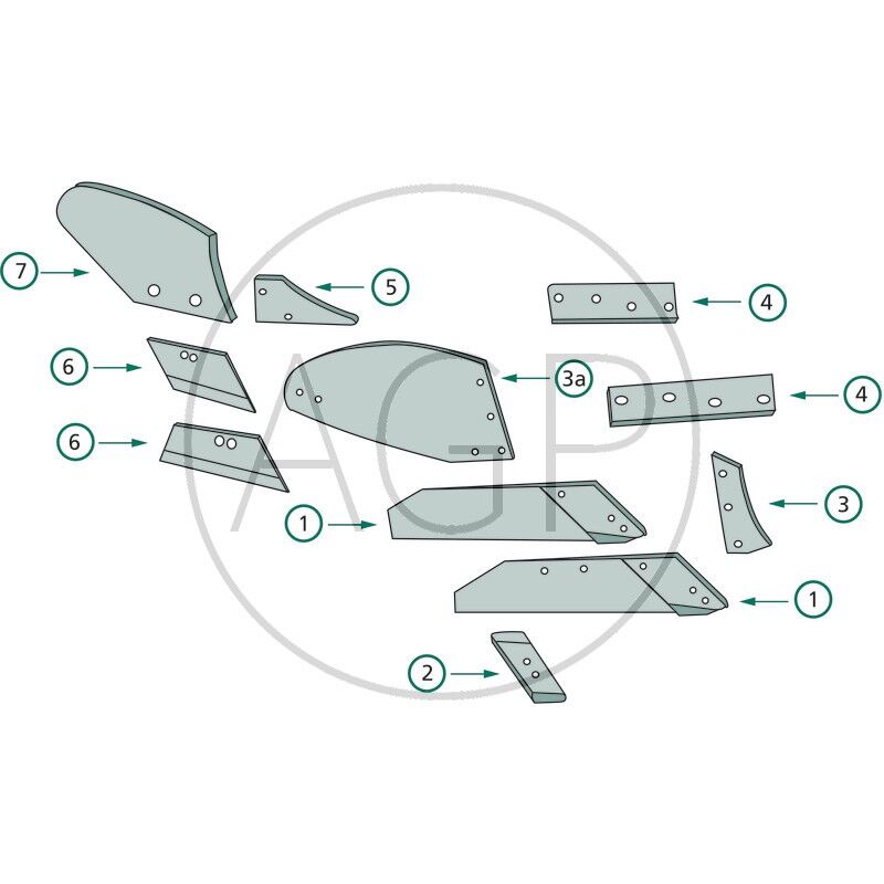 Odhrnovačka-zadní díl pravé provedení pro Krone na typ KG 141/161 SH