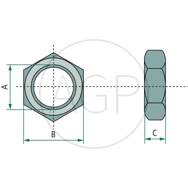 ZTI-BEF-KM-20-M8 Matice pístní tyče závit M8