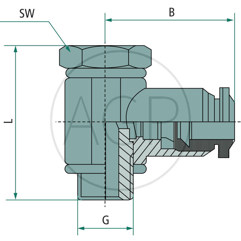 B-WSH-6-M5-MSv Úhel-otočné šroubení