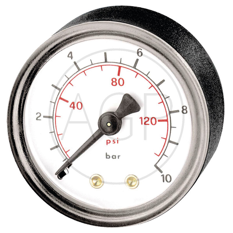 M-SH-40-0/20-1/8-KU-bar/psi Trubkový pružinový manometr