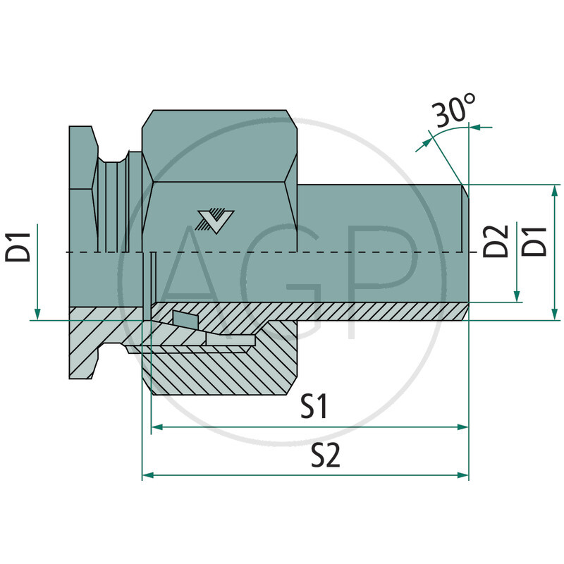 SKA 10 L/S- x 1,5 OD VA