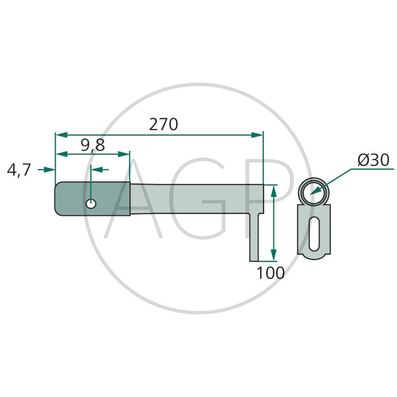 Držák ramene pro pera shrnovače píce Kuhn