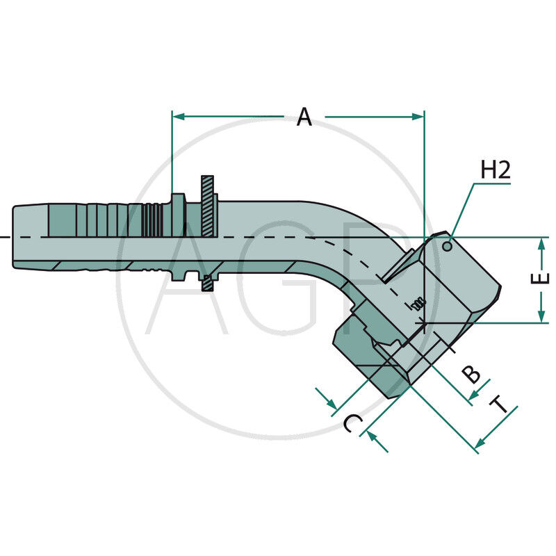 PN 10 DKL M18x1.5 45° (12L)
