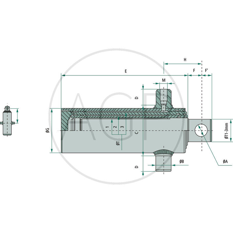 Teleskopický válec .-AM-88-107-126-147-H2250