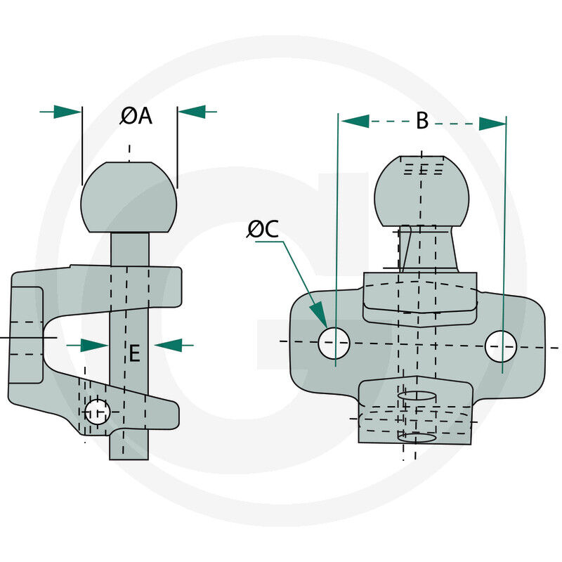 Kulový závěs pro spodní závěs třetího bodu