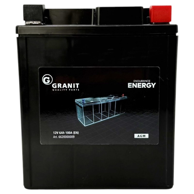 AGM baterie 12V kapacita 6Ah ENDURANCE ENERGY se startovacím proudem 100 A