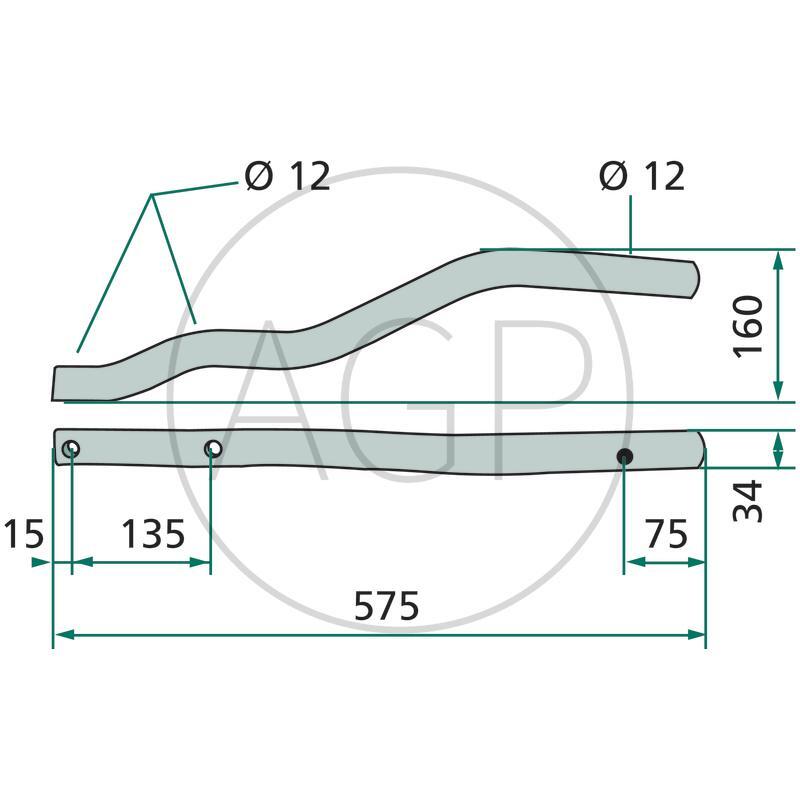 Rameno pera pravé pro Niemeyer, na typy HR 451, 641, 671, 675