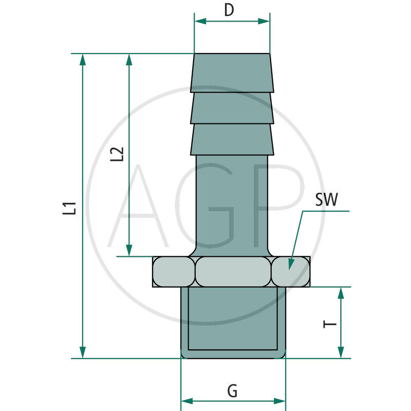 E-GET-25-3/4-MSv-O-kroužek- Přímá šroubovací násada