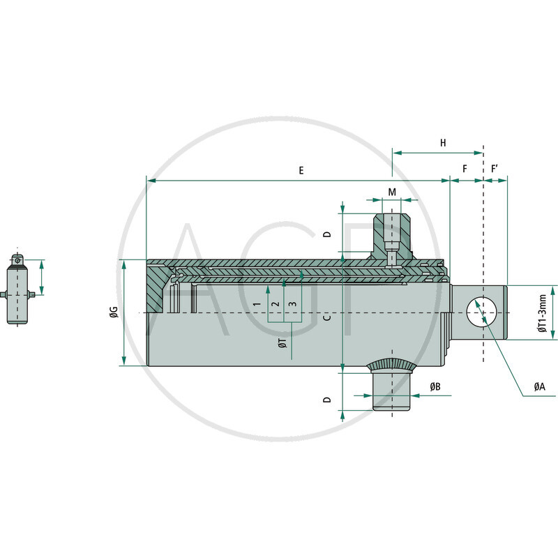 Teleskopický válec .-AM-88-107-126-H1125