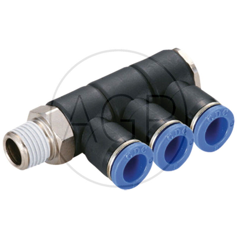 B-WVTEdk3-8-1/4-KU Úhlový rozdělovač-šroubení