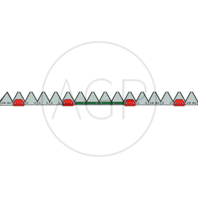 Nůž žací lišty ESM o délce 1070 mm s počtem 14 čepelí, FL 2 / 5, s počtem děr 2x101,6 + 2x177,8 mm