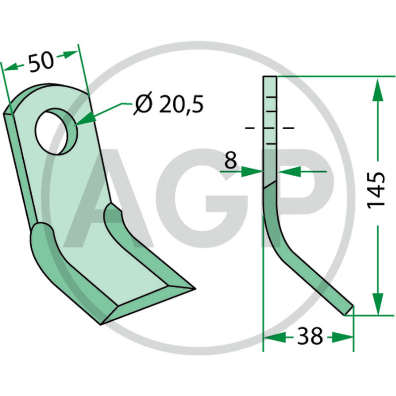 Nůž mulčovače vhodný pro Cosmo