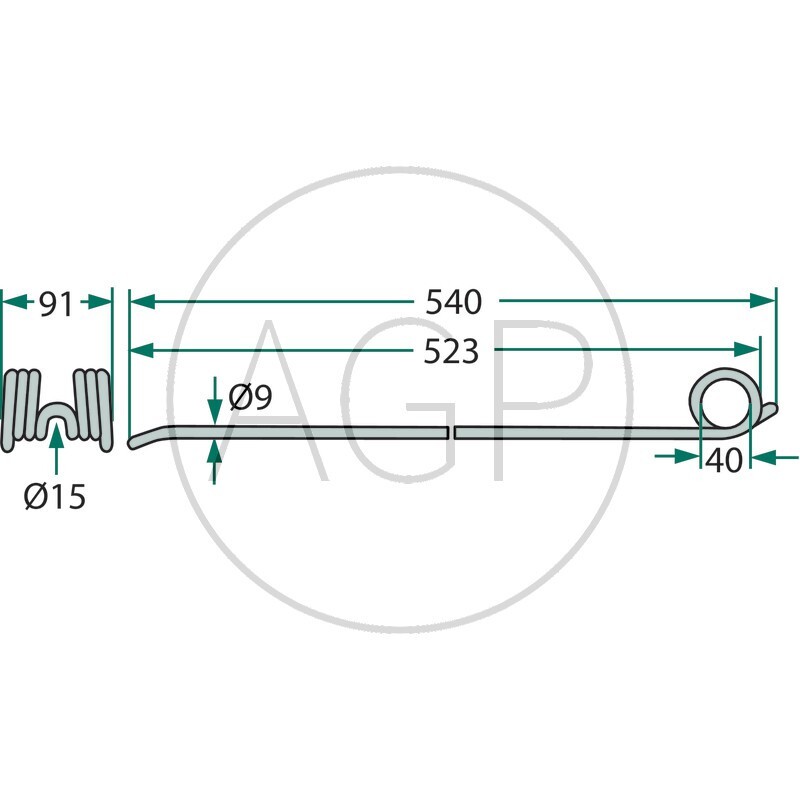 Pero shrnovače zelené vhodné pro Stoll shrnovače R 285 DS, R 315 DS/DVS