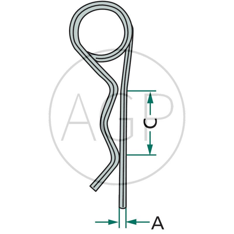 Závlačky dvojitě zahnuté pro třetí body v balení 10 ks