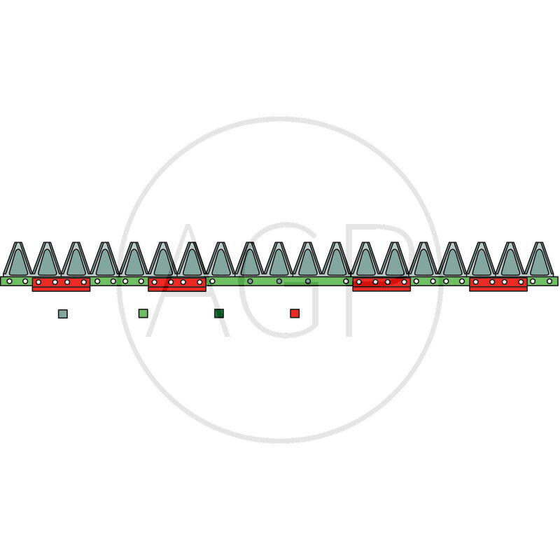 Nůž žací lišty ESM o délce 1370 mm s počtem 27 čepelí, FL 2+3 / 6+7 / 10+11