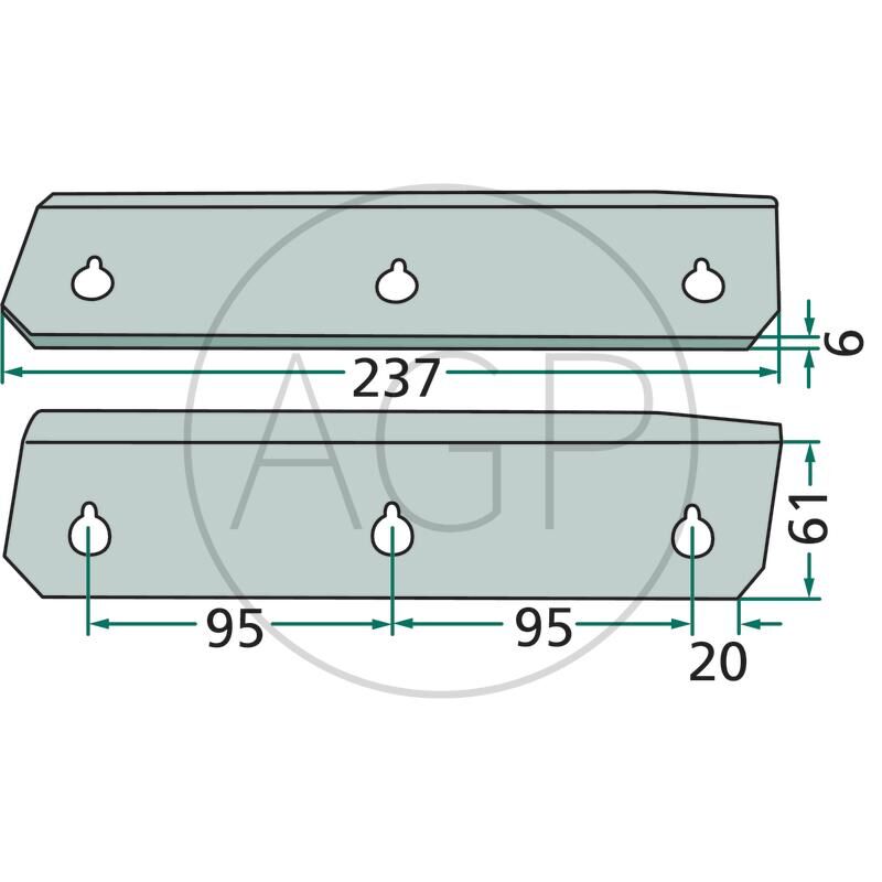 Nůž kanálu pro Welger, na typ AP 41