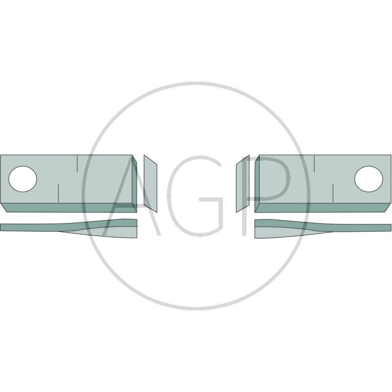 Nože rotační 25 ks pravé pro Fella bubnové sekačky 98 x 48 x 4 mm