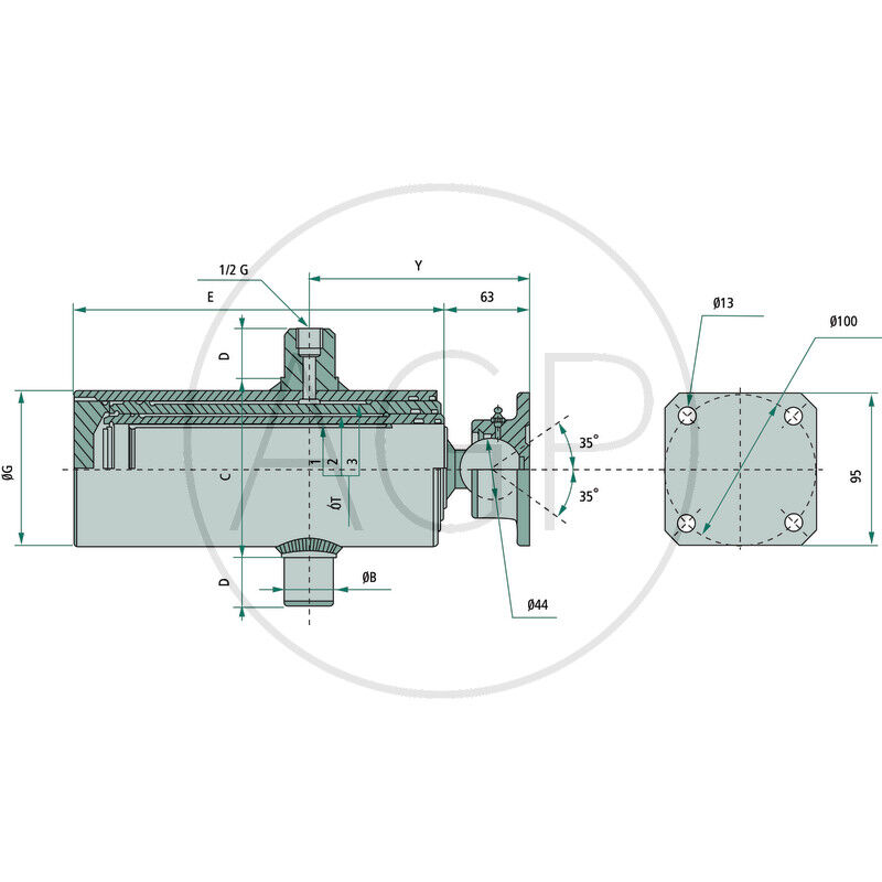 Teleskopický válec .-AO-K-45-61-76-H912