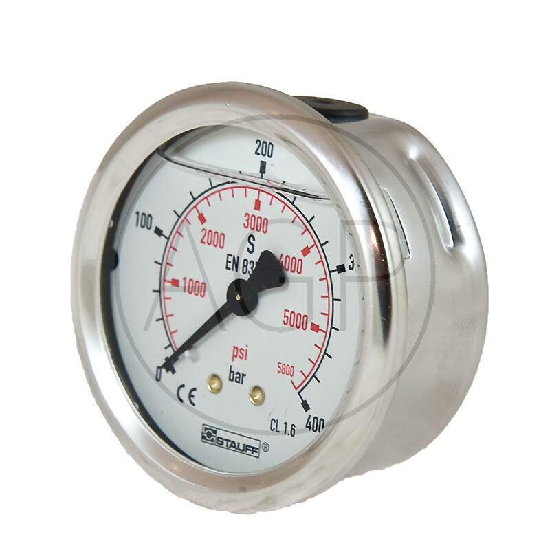 Manometr 400 bar o průměru 63mm - 1/4