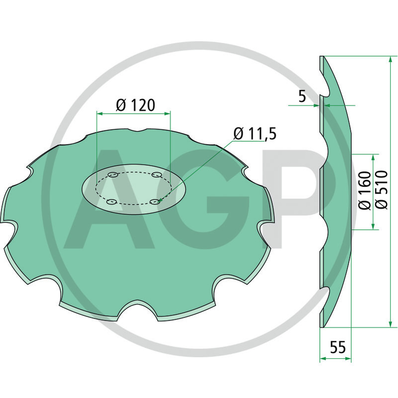 Disk ozubený 510 x 5 mm pro Amazone