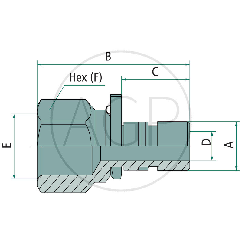 WEO-Adaptér vsuvky 3/4 (23 mm); 1/2 BSP vnitřní závit