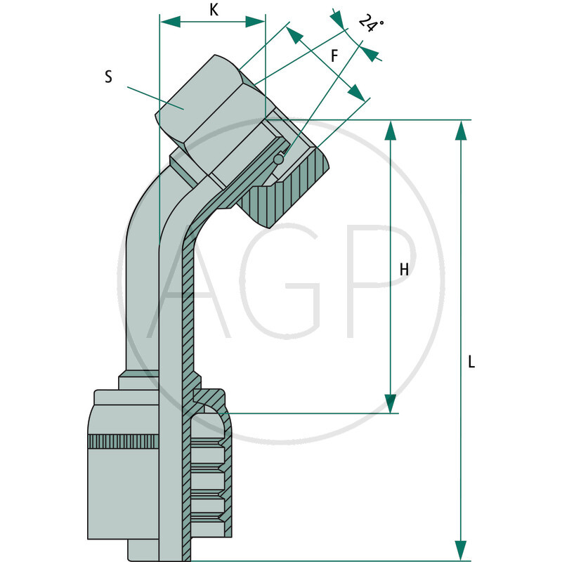 PNE 10 DKOL M18x1.5 45° (12L)