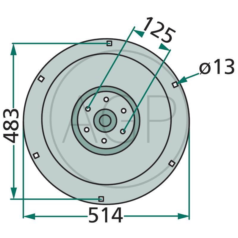 Podpěrný talíř pro Deutz-Fahr, na typy KM 2.19, 2.19S