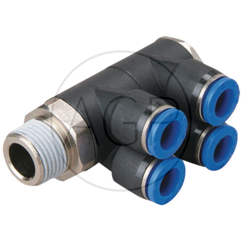 B-YVTEdk2-8-3/8-KU Y-rozdělovač-šroubení