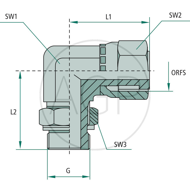 WAE 1.3/16 FS-ORFS x 3/4 M-BSP