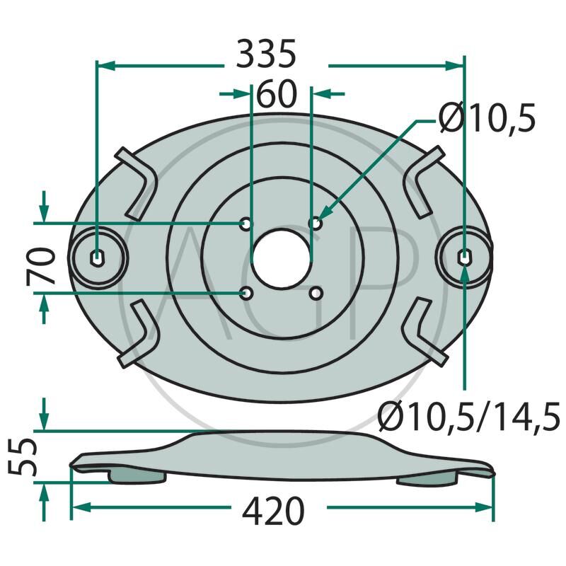 Žací lišta pro diskové sekačky Pöttinger, na série NOVAALPIN, NOVACAT, NOVADISC