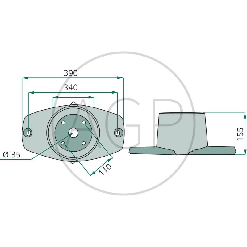 Žací kotouč pro Kuhn, na typy GMD 400, 500 od stroje č. 950001
