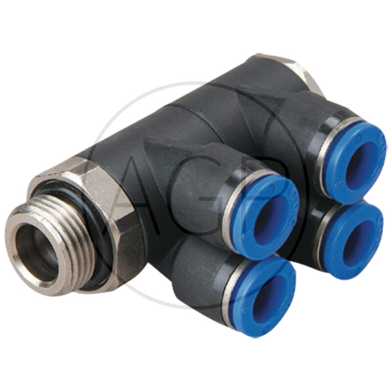 B-YVTEd2-4-1/8-KU Y-rozdělovač-šroubení