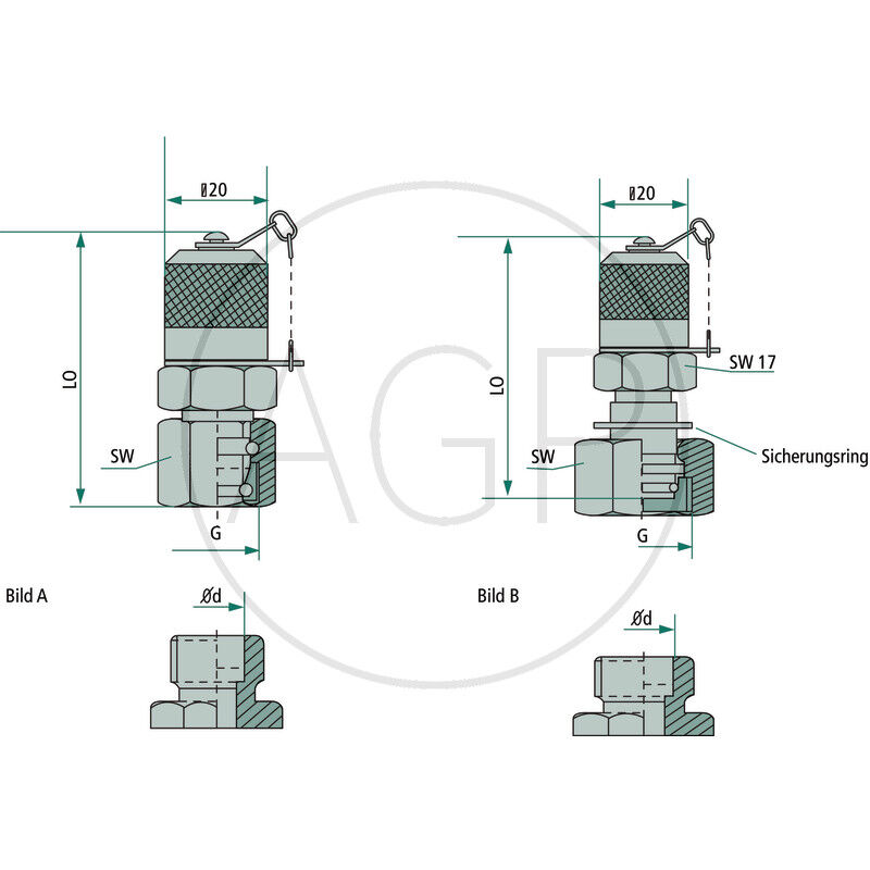 Měřicí spojka M-DKOS 38S (M52x2)