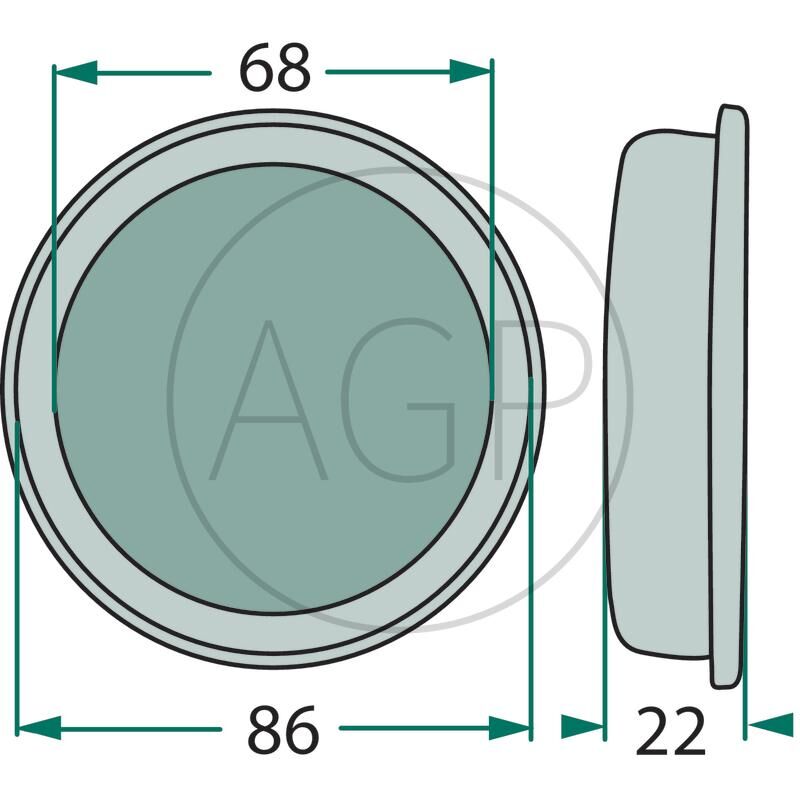 Uzavírací zátka pro Deutz-Fahr KM 22, 24, 30 F a Pöttinger CAT 165, 185, 245