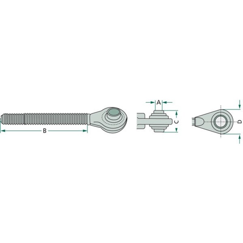 Závitové vřeteno pro třetí bod traktoru kat. 1