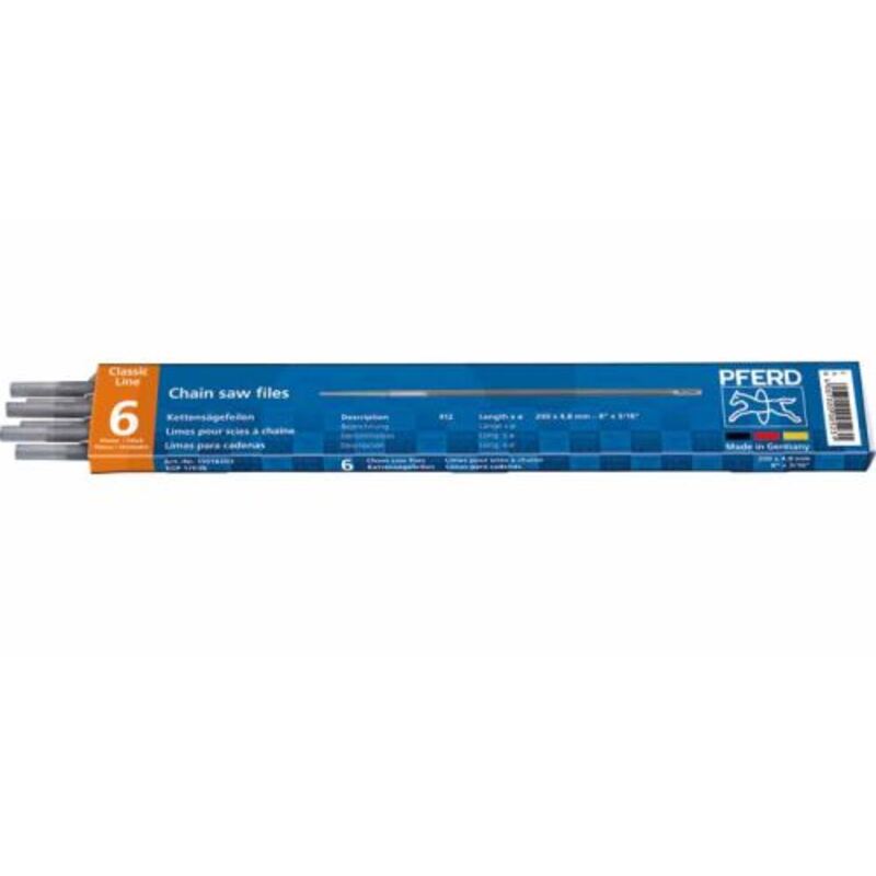 Kulatý pilník PFERD Standard průměr 4 mm na pilové řetězy 1/4 + 3/8 LP balení 6 ks