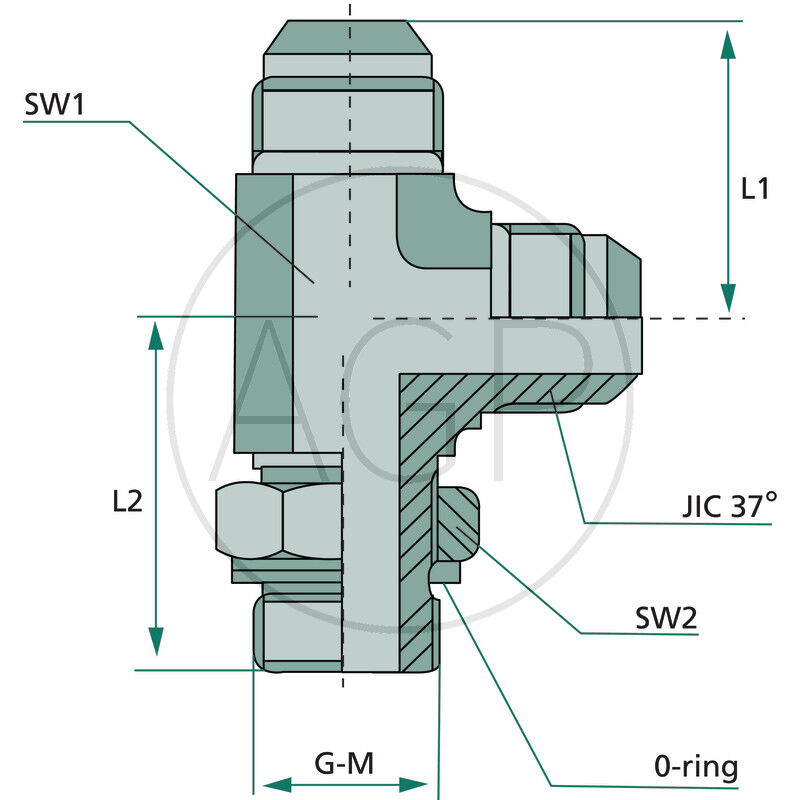 LAE 7/16 M-M JIC x 1/4 M-BSP