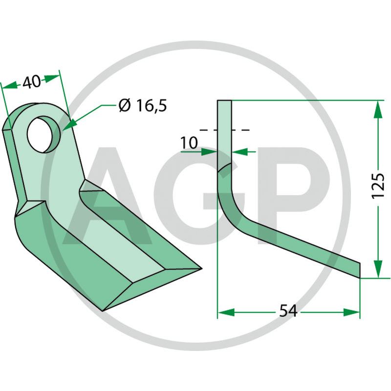 Nůž mulčovače vhodný pro Breviglieri