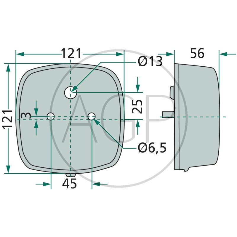 Hella Zadní světlo levé a pravé o rozměru 132 x 126 x 130 mm