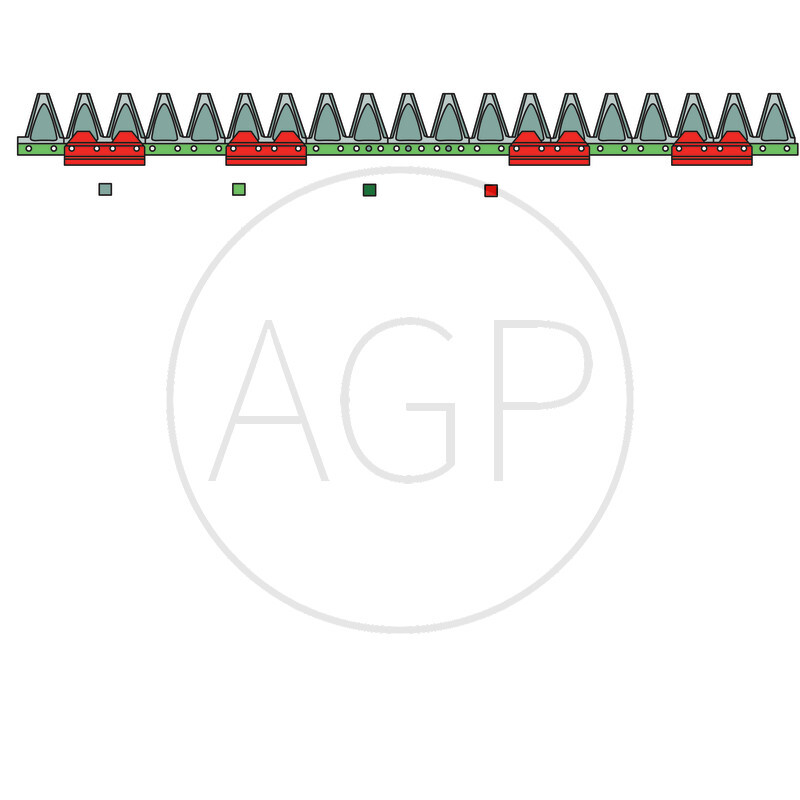 Nůž žací lišty ESM o délce 1070 mm s počtem 21 čepelí, FL 2+3 / 7+8