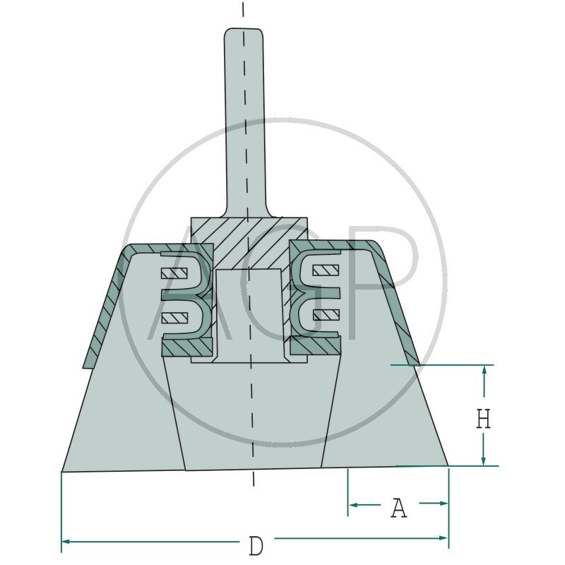 RHODIUS plošný kartáč s rozměrem 40 x 10 x 6 mm v balení 10